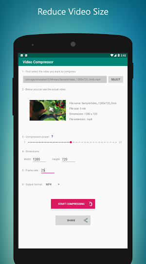 Video Compressor: Reduce Video Size - Shrink Size Screenshot 1