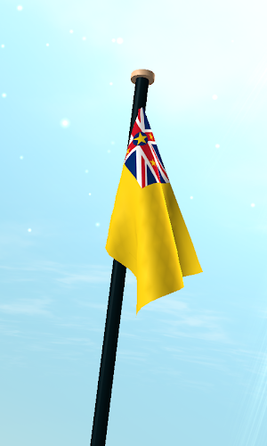 Niue Flag 3D Live Wallpaper Screenshot 2