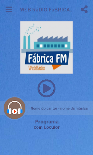 Web Rádio Fábrica FM Screenshot 1