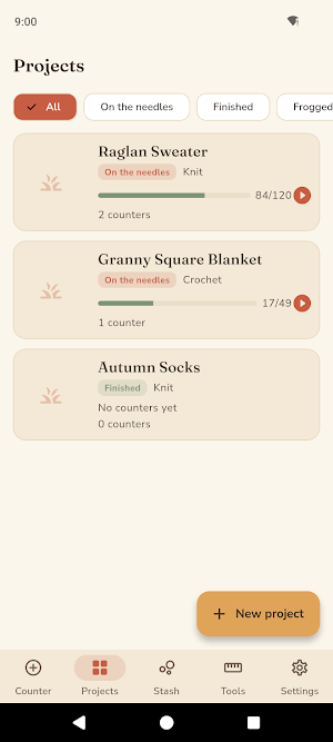 Knitting & Crochet Counter Screenshot 1