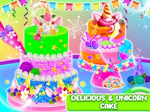 Unicorn Cake Baking Girl Games Screenshot 2