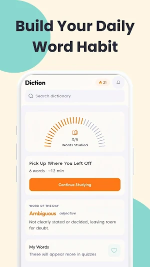 Diction: English Vocab Builder Screenshot 0