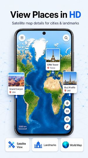 Live Earth Map - GPS Satellite Screenshot 1