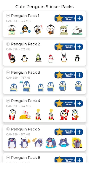 Cute Penguin Stickers for WA Screenshot 0