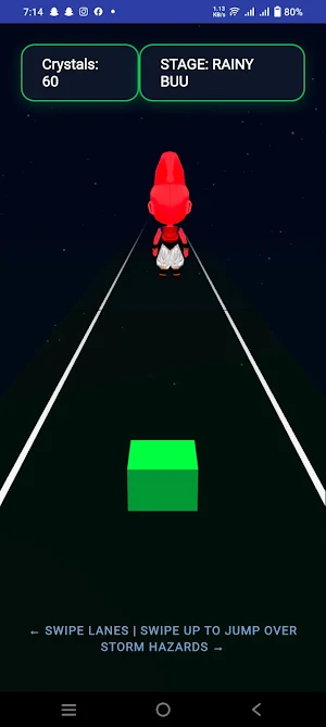 Kid Buu Grid Run: Monsoon Screenshot 1
