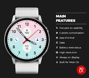 Pink Blue Elegant Watch Face Screenshot 1