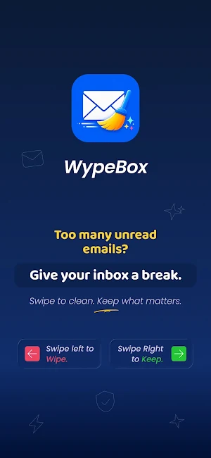 Swipe To Wipe Emails - WypeBox Screenshot 0
