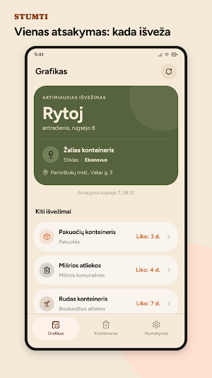 Stumti - atliekų grafikas Screenshot 0