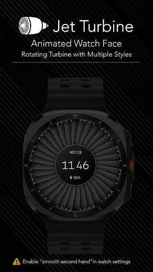 Jet Turbine Animated Watchface Screenshot 0