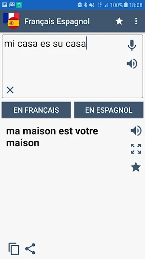 Traducteur Français Espagnol Screenshot 1