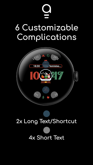 AD Xmas Globe - Watch Face Screenshot 1