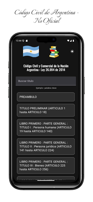 Código Civil de Argentina Screenshot 2