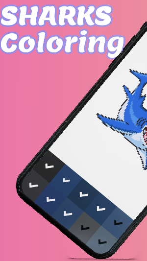 Sharks Color By Numbers -Hungry Pixel Art Coloring Screenshot 0