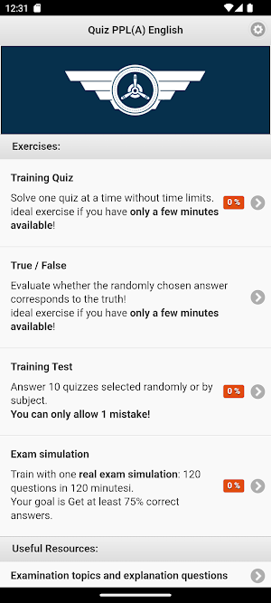 Quiz PPL(A) English Screenshot 0