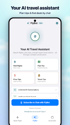 FlyTicket: Cheap Flights & AI Screenshot 1