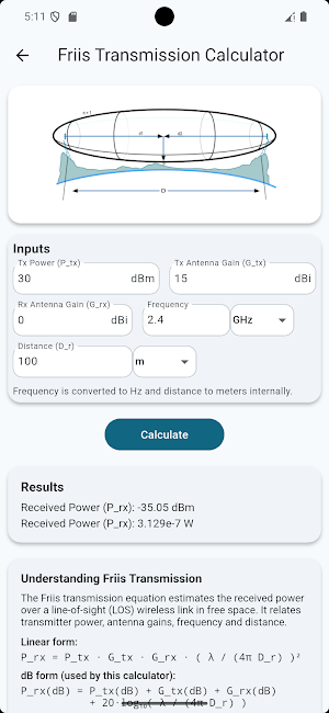 Electronics Toolbox: RF Screenshot 3