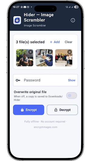 Hider — Image Scrambler Screenshot 1