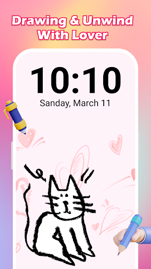 Draw Love: Lockscreen Drawing Screenshot 0
