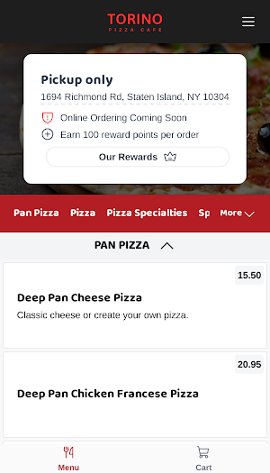 Torino Pizza Cafe Screenshot 1