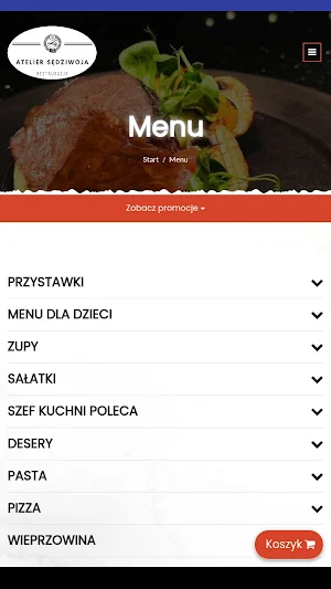 Restauracja Atelier Sędziwoja Screenshot 2