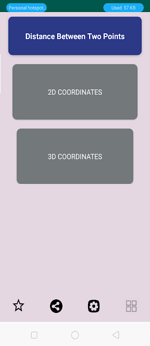 Distance between two points/coordinates calculator Screenshot 0