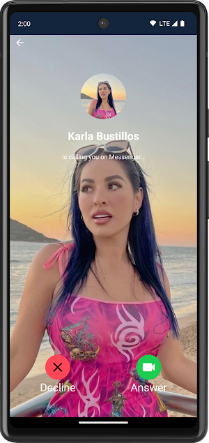 Llamada falsa Karla Bustillos Screenshot 3