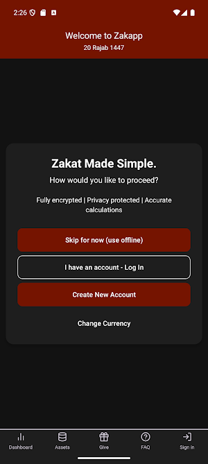 Zakat & Nisab Calculator Screenshot 0