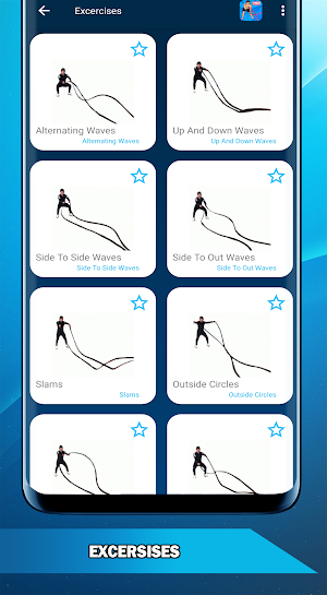Battle ropes workout : crossfit rope exercises Screenshot 1