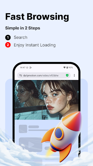 FAB:Browser with ad blocking Screenshot 2