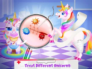 Unicorn Doctor - Save Jungle Pet Animals Screenshot 1