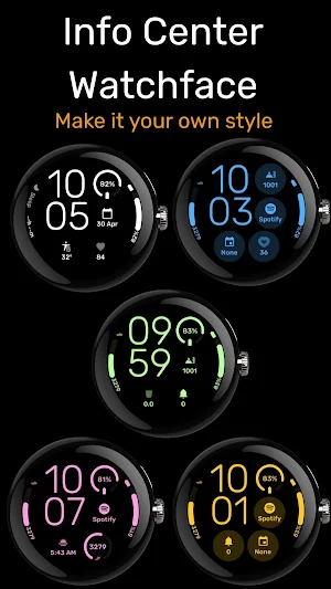 Infocenter -  WearOS Watchface Screenshot 1