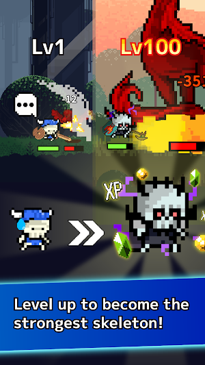 Idle Skeleton - Pixel RPG Screenshot 2