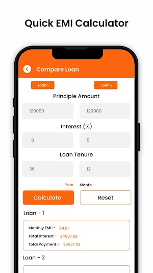 Quick EMI Calculator Screenshot 2