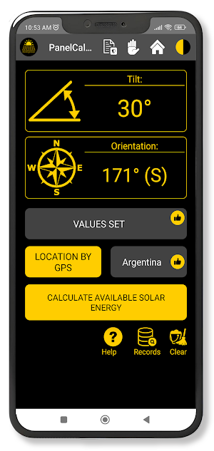 Solar Energy Panel Calc Screenshot 1
