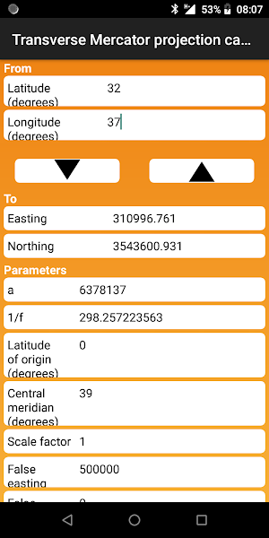 Transverse Mercator Projection Calculator-FREE Screenshot 3