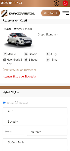 Emr Car Rental Screenshot 3