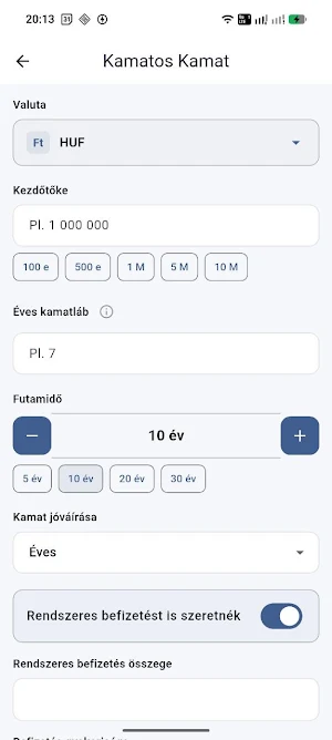 Kamatos Kamat Kalkulátor+ Screenshot 2