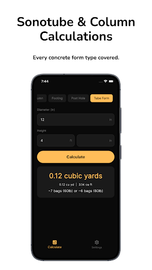 Concrete Calculator: Slab+Yard Screenshot 3