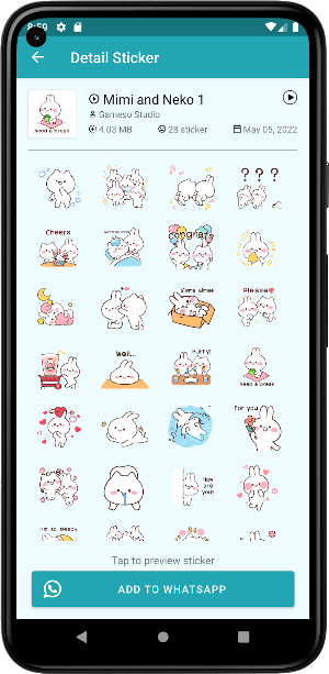 Mimi & Neko Animated WASticker Screenshot 1