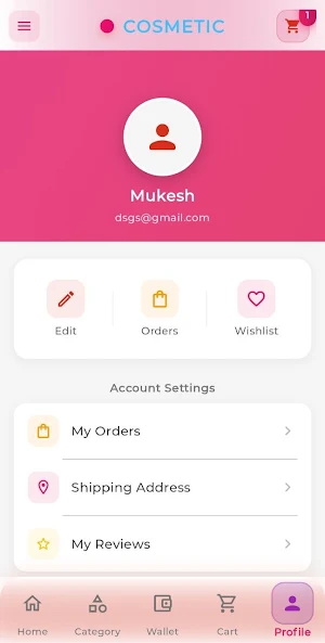 Cosmetic App Screenshot 1