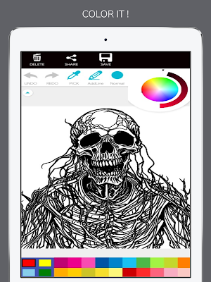 Monster Skeleton Coloring Book Screenshot 2