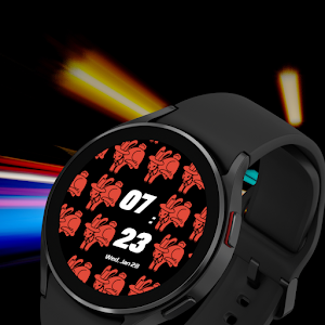 Red Bunnies Watch Face Screenshot 1