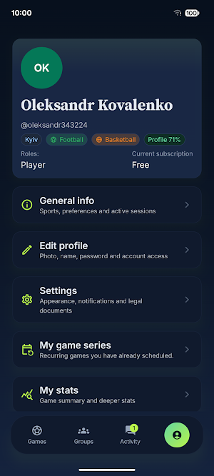 Sports Scout Screenshot 3