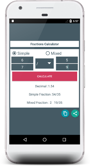 Fraction to Decimal, Percent and Vice Versa Screenshot 0