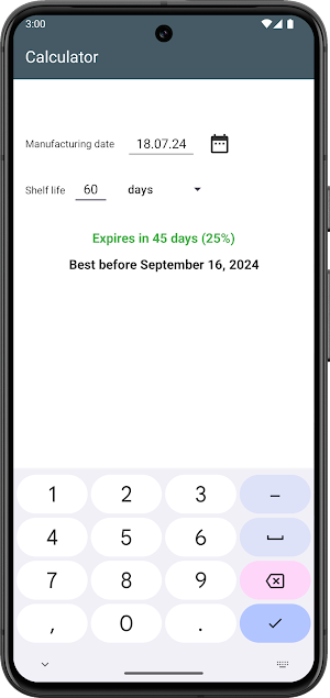 Expiration Date Calculator Screenshot 0