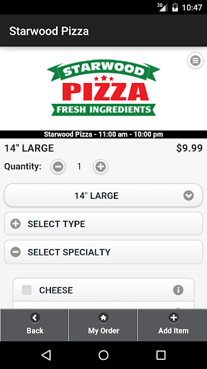Starwood Pizza Screenshot 1