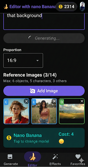 Nano banana photo editor AI Screenshot 2