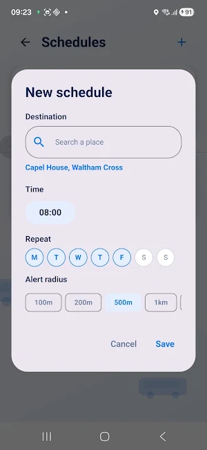 RouteWake: Destination Alarm Screenshot 3