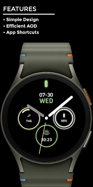 Night 04A - Analog Watch Face Screenshot 1