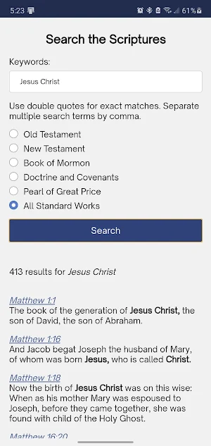 Scripture Search Screenshot 0
